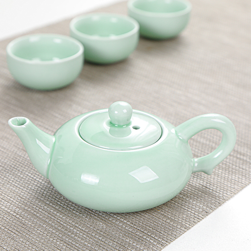 Dehua Celadon Gongfu Tea Set with Carp-Shaped Cup Ceramic Tea Set - Image 2