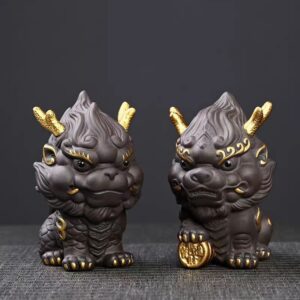 Purple Clay Wealth-Attracting Qilin Tea Pet